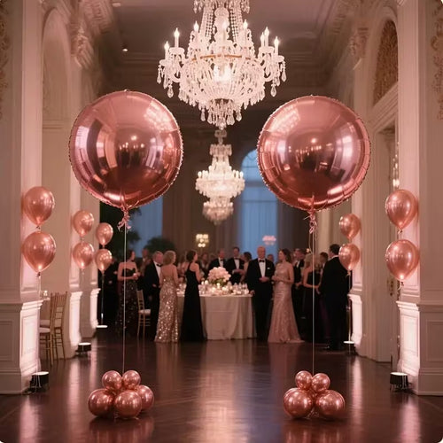 6pcs Giant 50" Rose Gold Helium Balloons