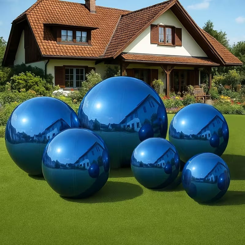 Blue Mirror Balloon Set 8Pcs