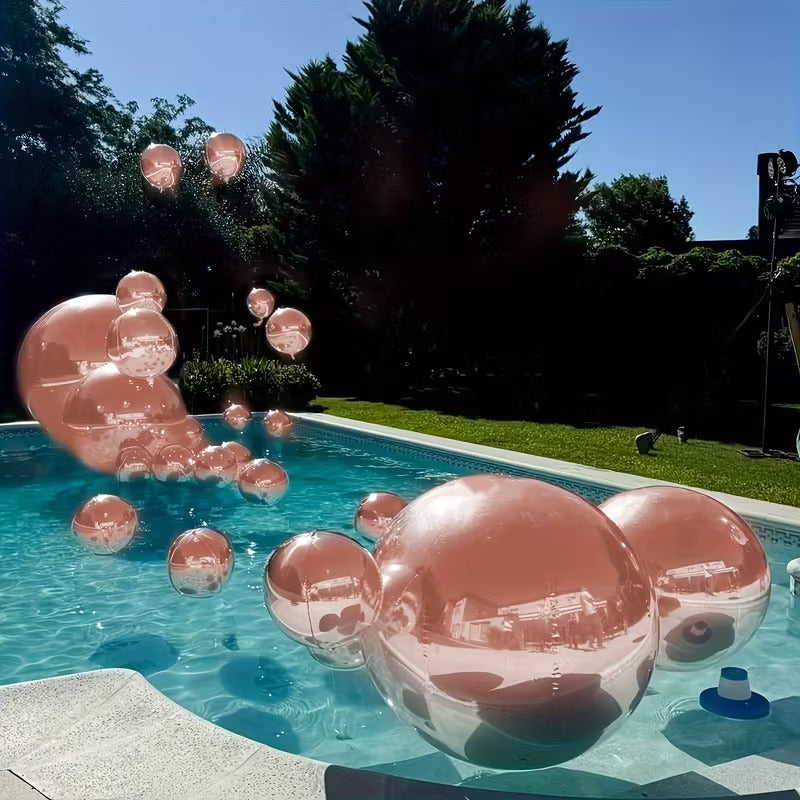 Rose Gold Sphere Foil Helium Balloons 8Pcs