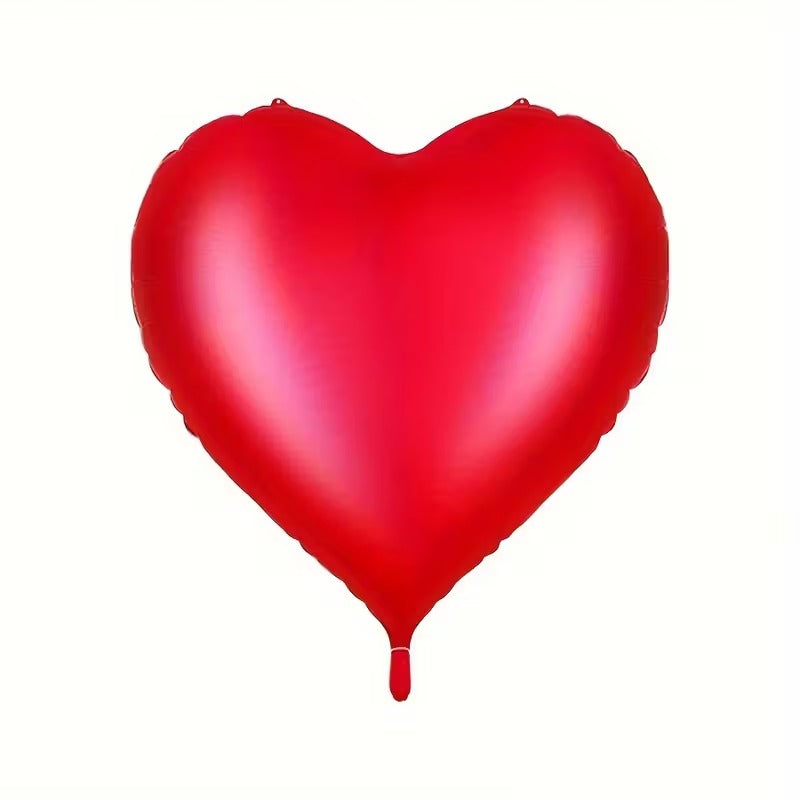Red Heart Foil Helium Balloon 5Pcs
