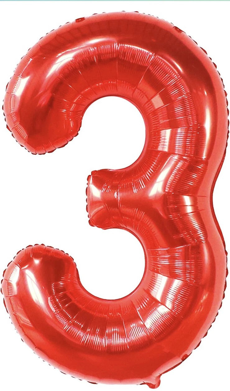 Number 3 Helium Balloon
