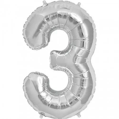 Number 3 Helium Balloon