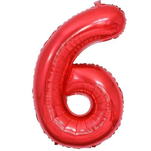 Number 6 Helium Balloon
