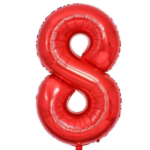 Number 8 Helium Balloon