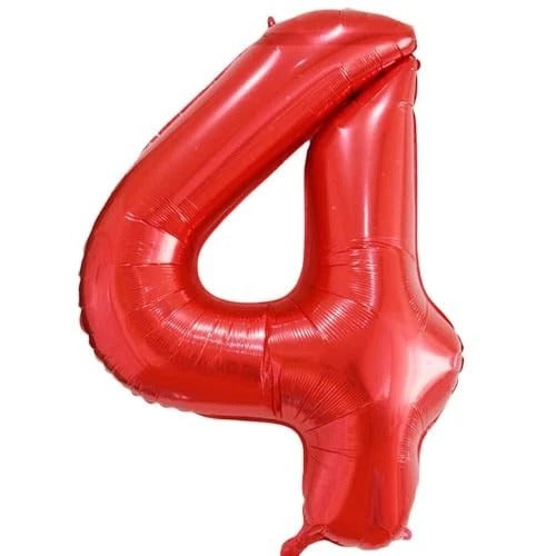 Number 4 Helium Balloon