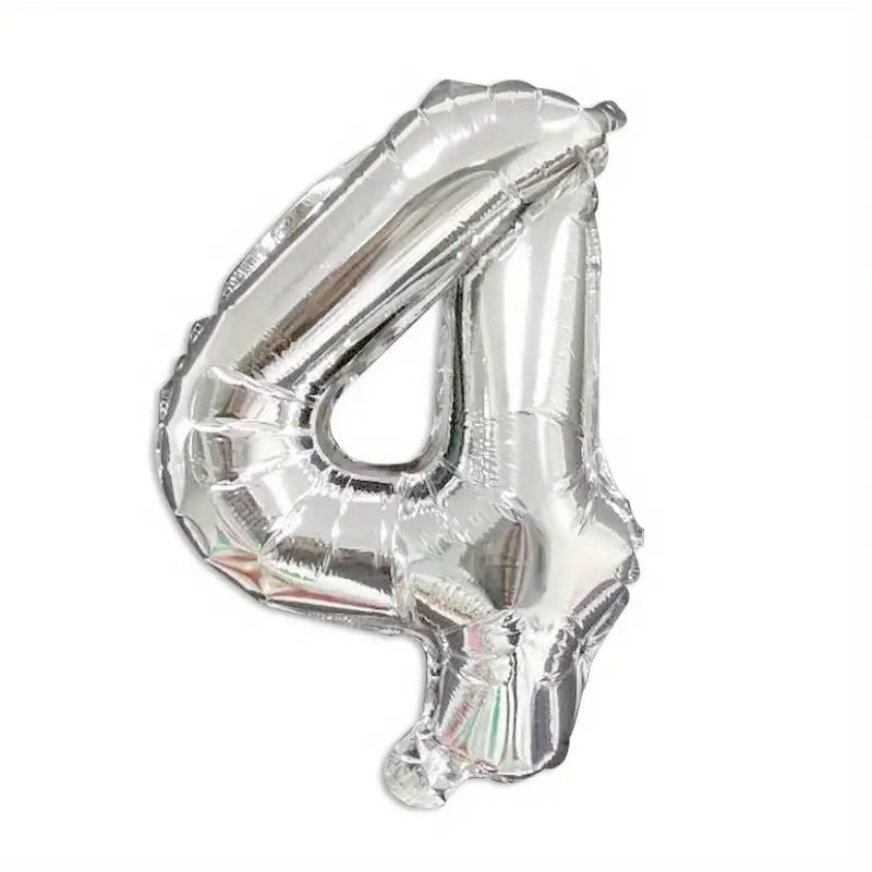 Number 4 Helium Balloon