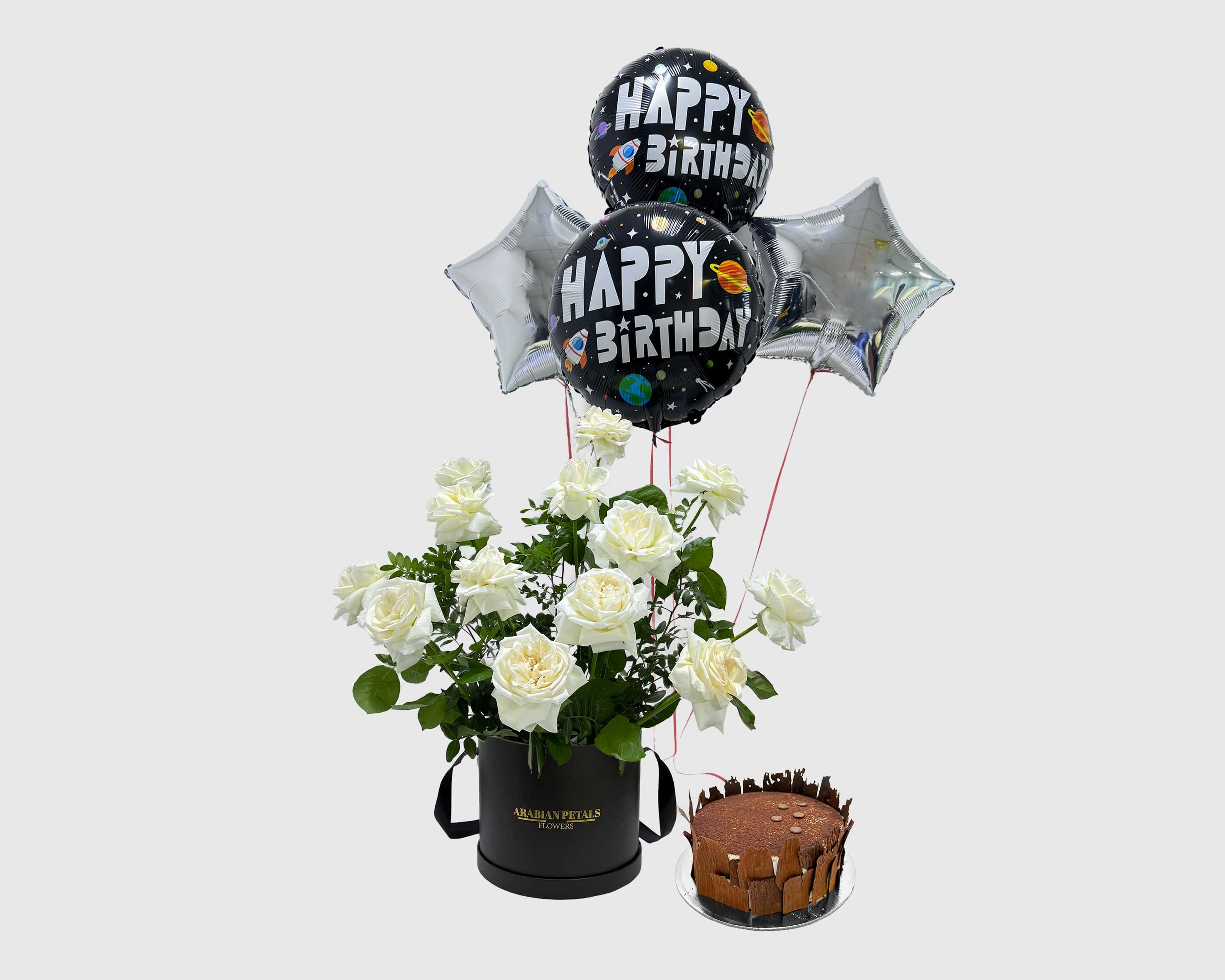 Celestial Treat with Black Balloon