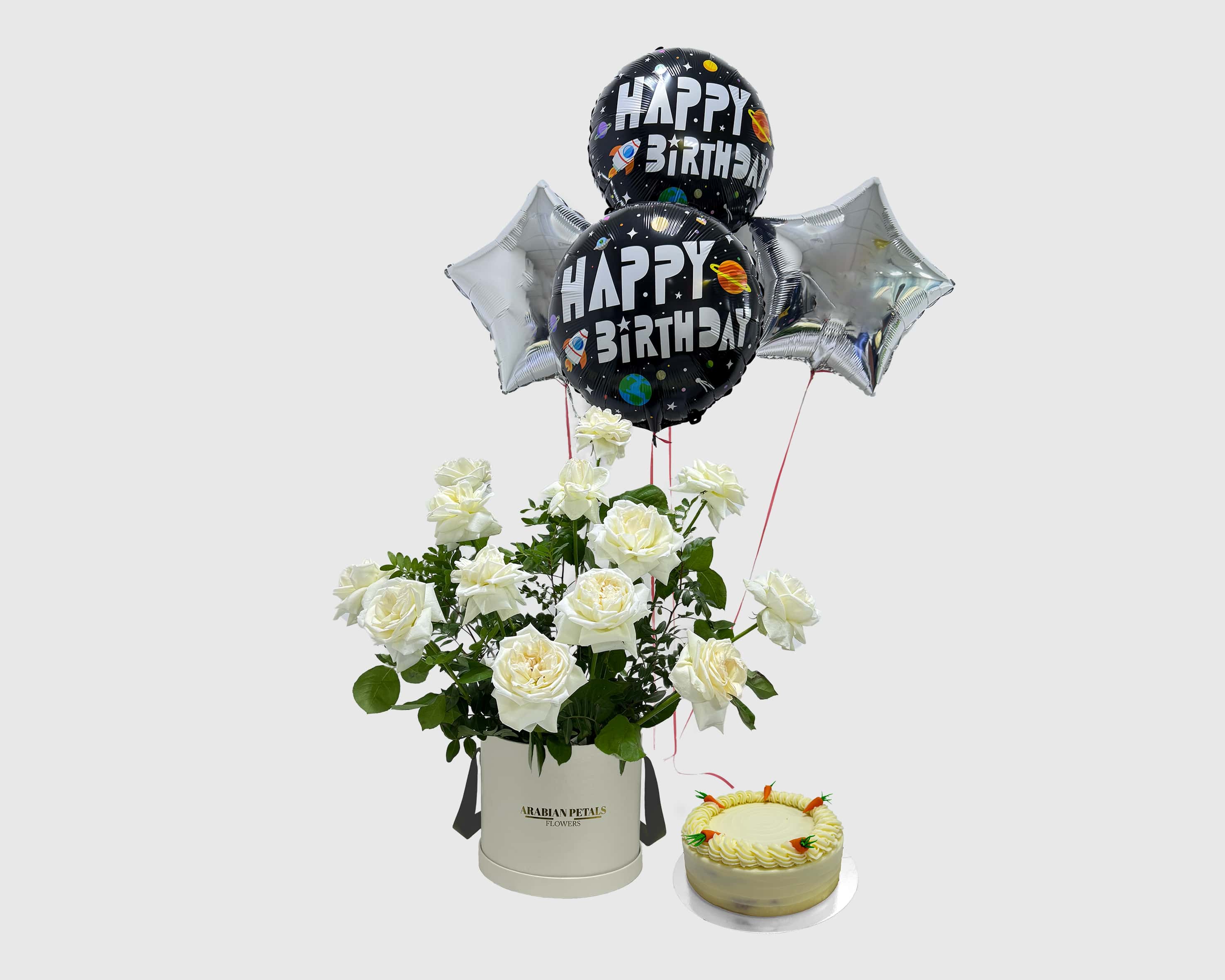 Celestial Treat with Black Balloon