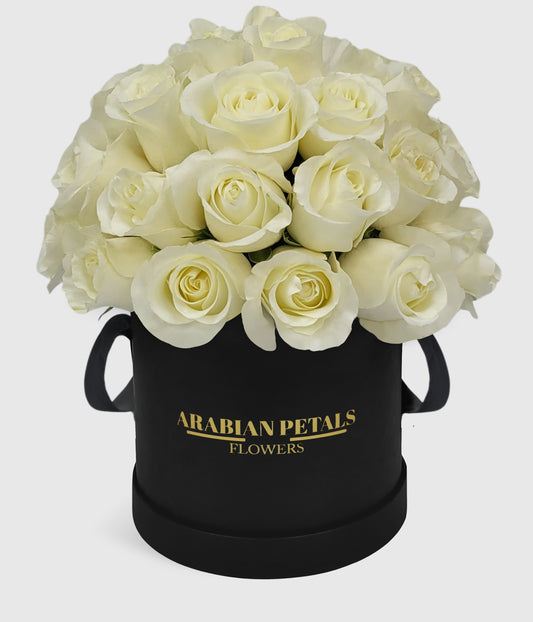 Dome White Roses Large Box