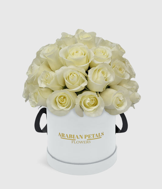 Dome White Roses Medum Box