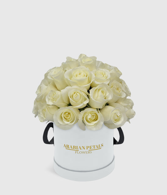 Dome White Roses Small Box