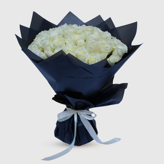 White Roses Arm Bouquet