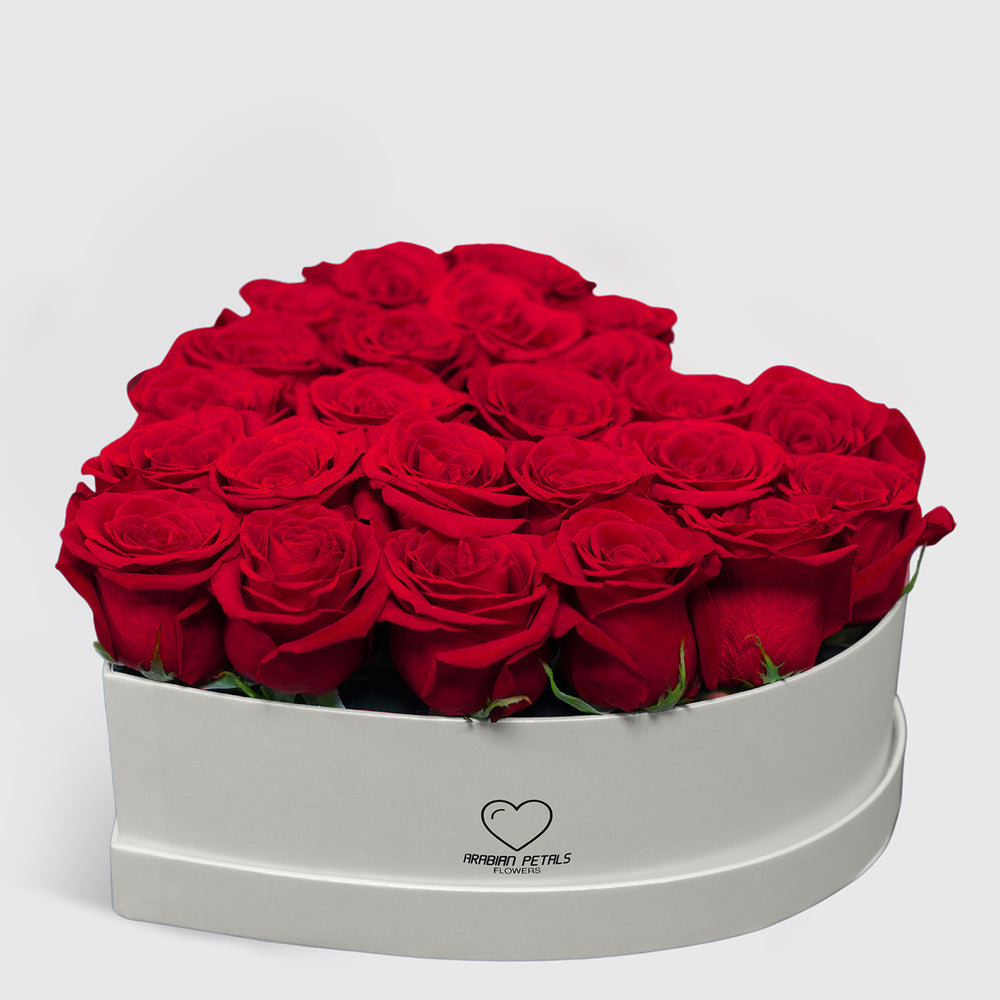 Red Roses Large Heart Box