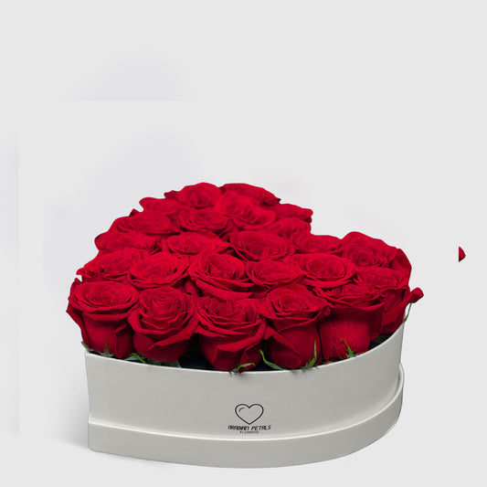 Red Roses Medium Heart Box
